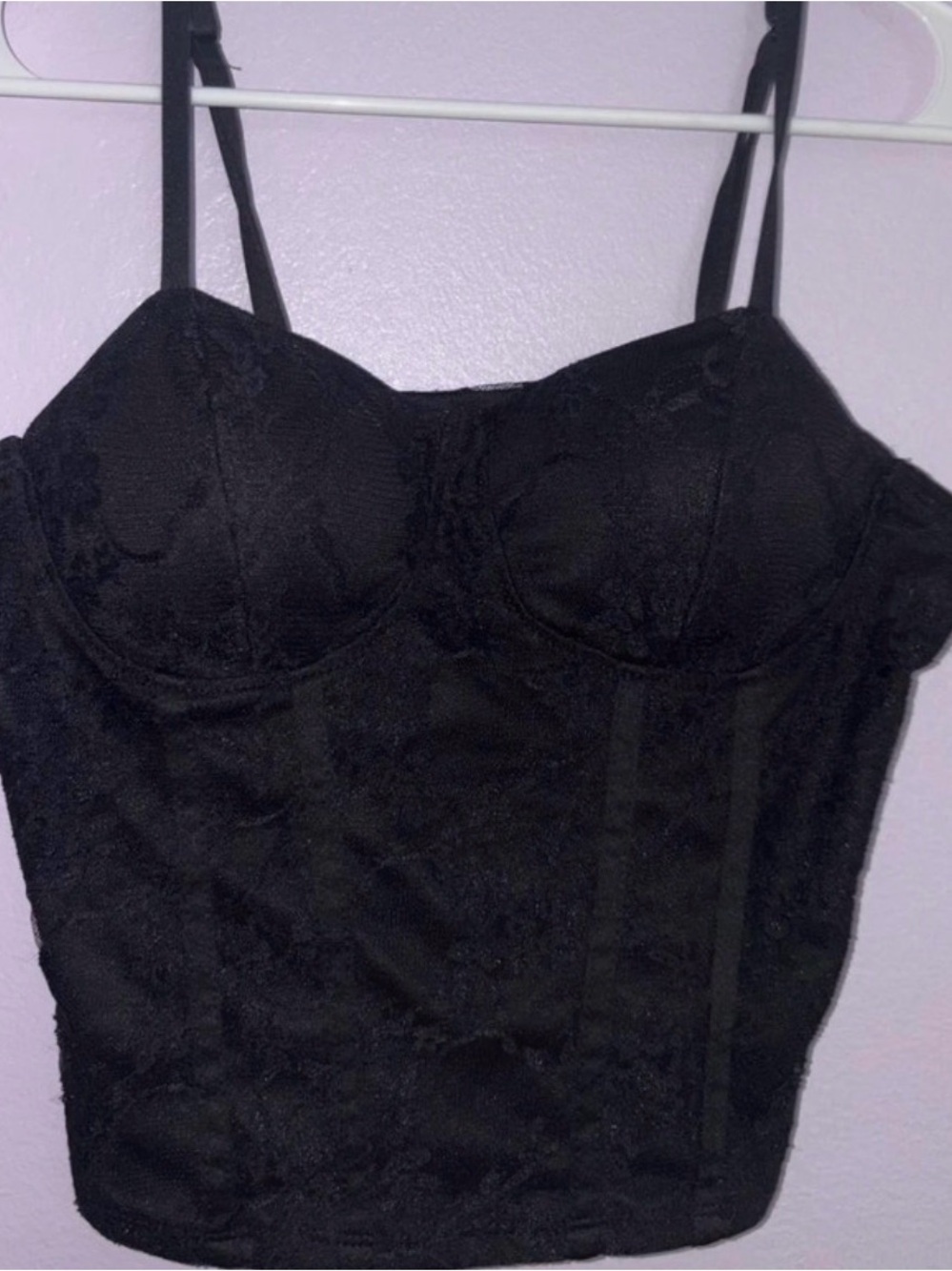 Madden Girl Black Lace Bustier Corset Top